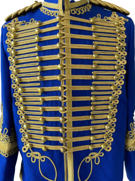 Hussar Jacket Coat Napoleonic Military General Officers Tunic with Aiguillette