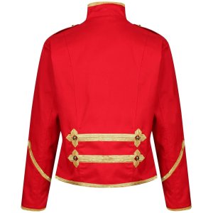 Men's Military Army Gold Hussar Drummer Officer Music Festival Parade Jacket