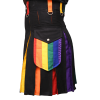 New Buy Hybrid Scottish LGB Gay Pride kilt Modern kilt men Utility kilt