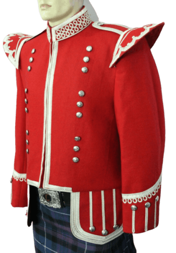 Piper & Drummer Doublet Red wool Tunic Coat Jacket