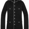 Men’s Military Jacket Black White Goth Steampunk Army Coat