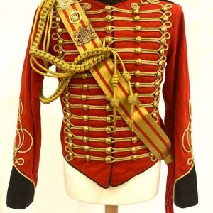 New Men's 5 pcs Ceremonial Hussar Officers jacket with Aiguillette