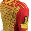 Men’s Ceremonial Gold Braiding Hussar Red Jacket with Hand embroidery