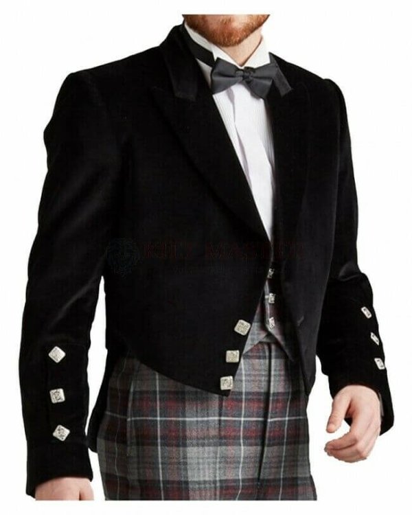 Custom Made New Prince Charlie Kilt Jacket Scottish Velvet Prince Charlie Jacket