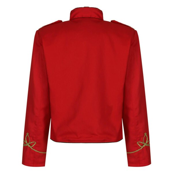 Red Gold Officer Military Drummer Parade Jacket