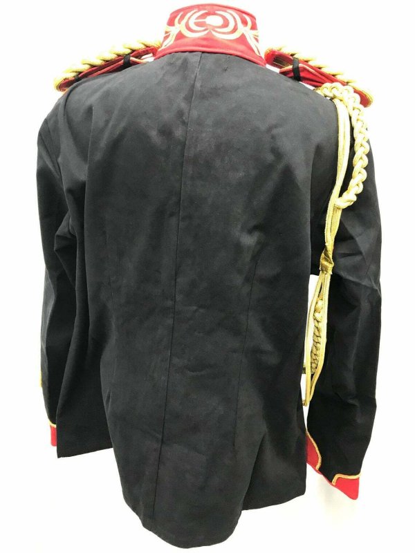 Steampunk Men’s Military Jacket Gold Bullion Ribbons Hussar