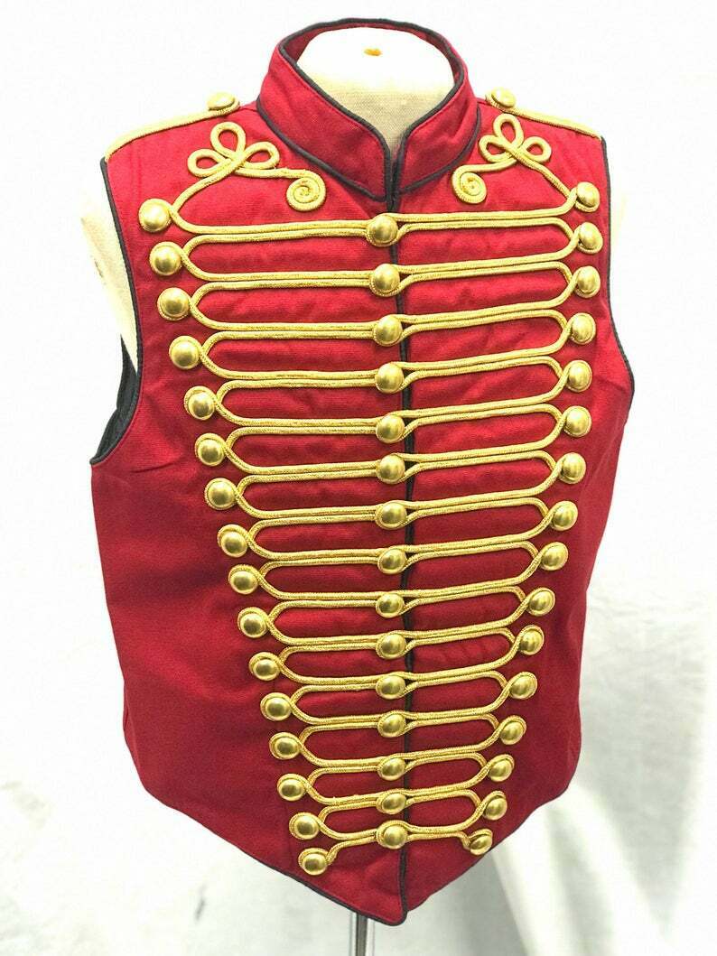 Men's Jacket Marching Band Military Steampunk Parade Prince Coats Blazer  Vests