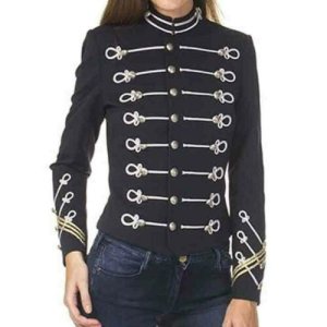 Black Military Ladies Blazer Jacket