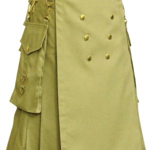 UTILITY KILT WITH GOLDEN BUTTONS