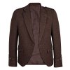 DARK BROWN TWEED ARGYLL KILT JACKET WITH 5 BUTTON VEST