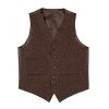 DARK BROWN TWEED ARGYLL KILT JACKET WITH 5 BUTTON VEST