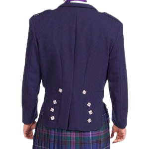 Prince Charlie Navy Blue Wool Jacket &Waistcoat Set