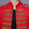 Mens Military Uniform Hussar Jacket Artillery Stage Drummer Formal Dress Coat