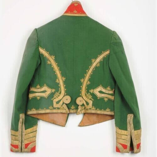 New Men’s Green FRENCH HUSSAR Military Jacket, French green hussar jacket
