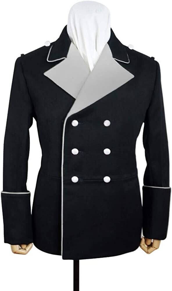 Military Army WWII German Elite Black Wool General Leader Formal Dress Jacket