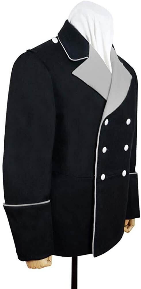 Military Army WWII German Elite Black Wool General Leader Formal Dress Jacket1
