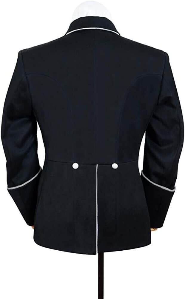 Military Army WWII German Elite Black Wool General Leader Formal Dress Jacket2