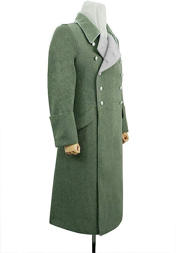 WW2 Army German M44 Flied Grey General Greatcoat Repro Army Trench Coat