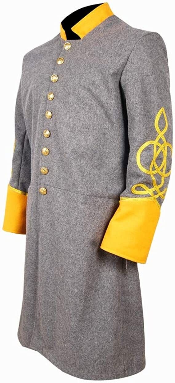 Civil war Cavalry Major's Frock Coat with Yellow Collar&Cuff
