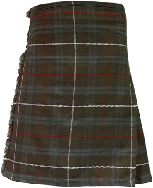 Men’s Fraser Weathered Tartan Kilt Active Wedding Kilt Steampunk-Scottish Fashion Modern Highlander Kilt2