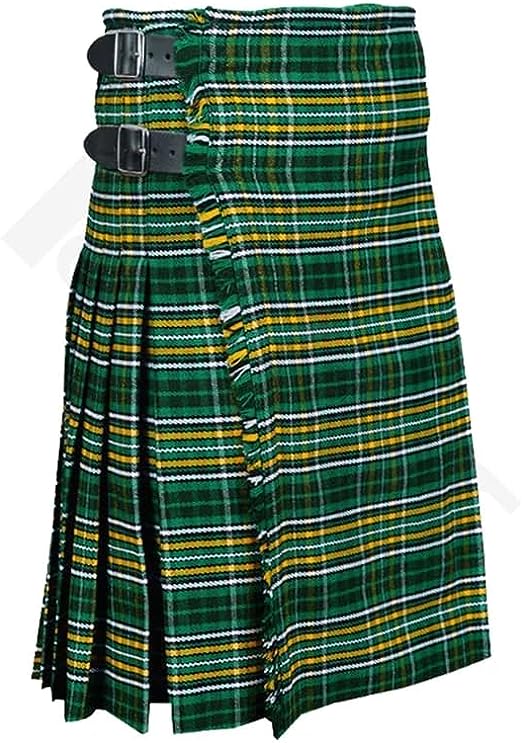 Men’s Heritage of Ireland Tartan Kilt Active Wedding Kilt Steampunk-Scottish Fashion Modern Highlander Kilt1