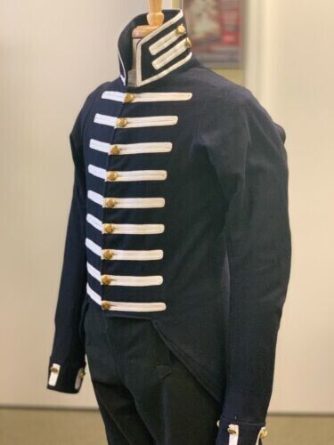 Pre-Civil War, M-1832 style Militia Legio Tailcoat, Navy Blue Tunic Wool Coat1