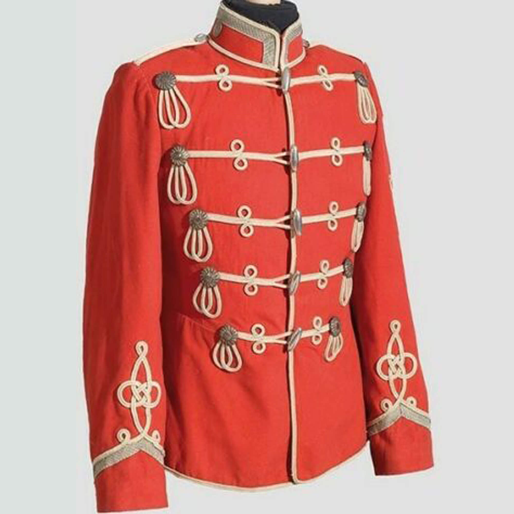 Men’s Red British Military Uniforms (1718-1918) Hussar Jacket