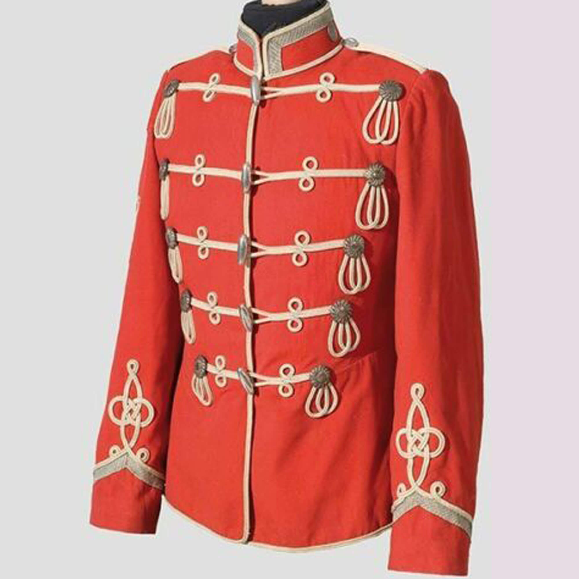 Men’s Red British Military Uniforms (1718-1918) Hussar Jacket1