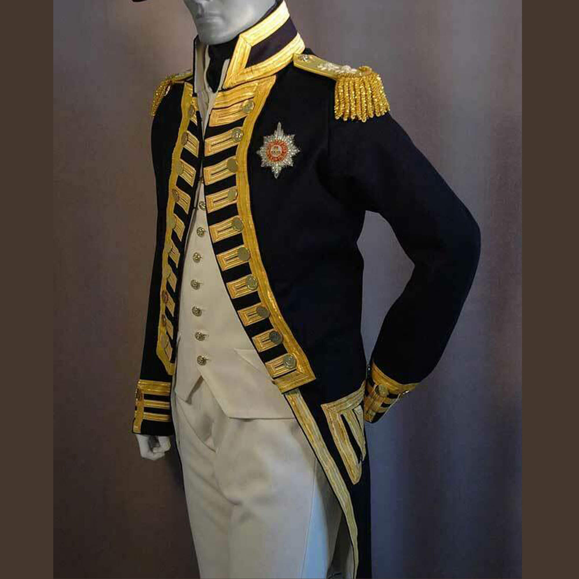 New Men British Royal Navy Vice-Admiral Historical Military Jacket1