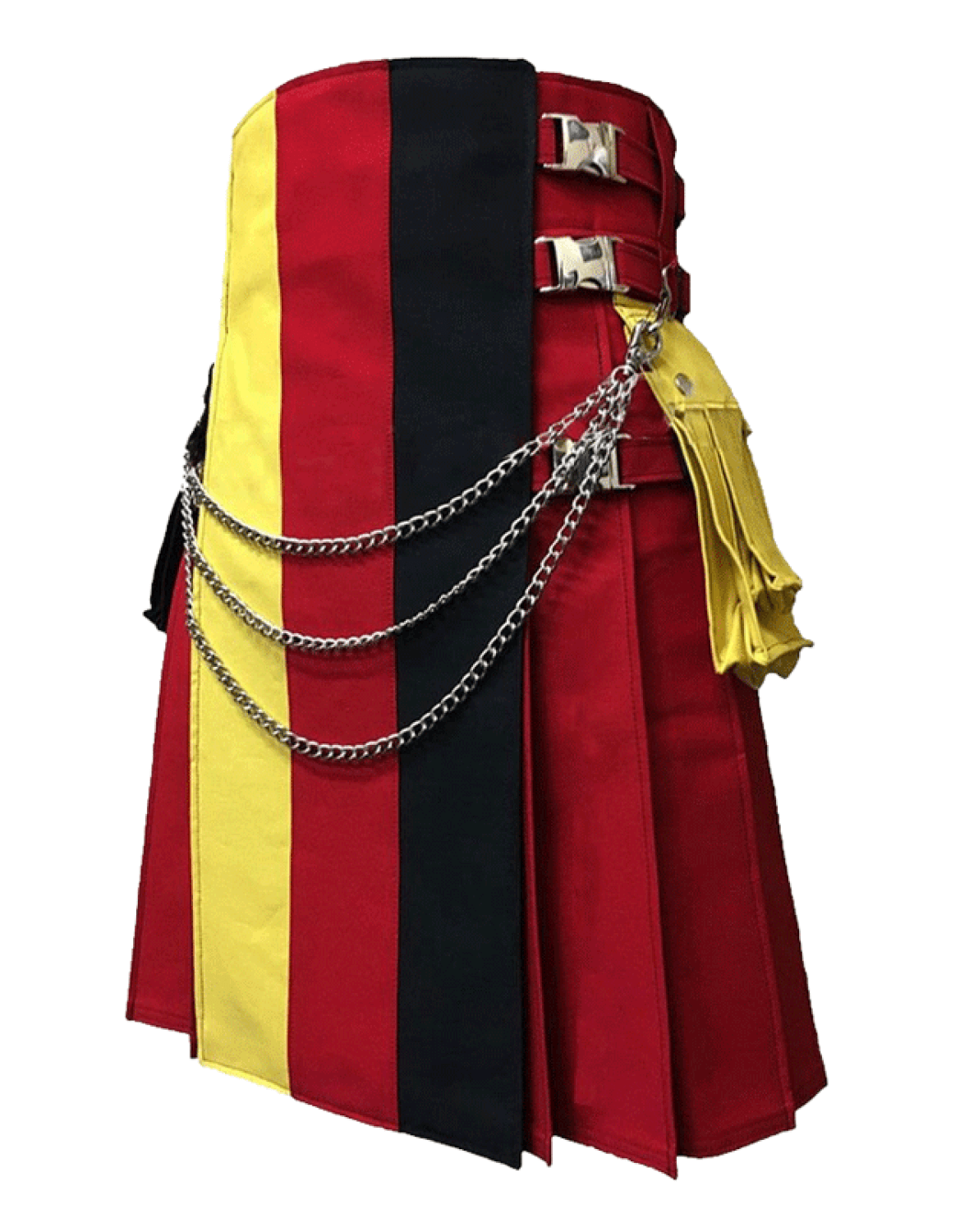 RED CANVAS UTILITY KILT WITH GERMAN FLAG