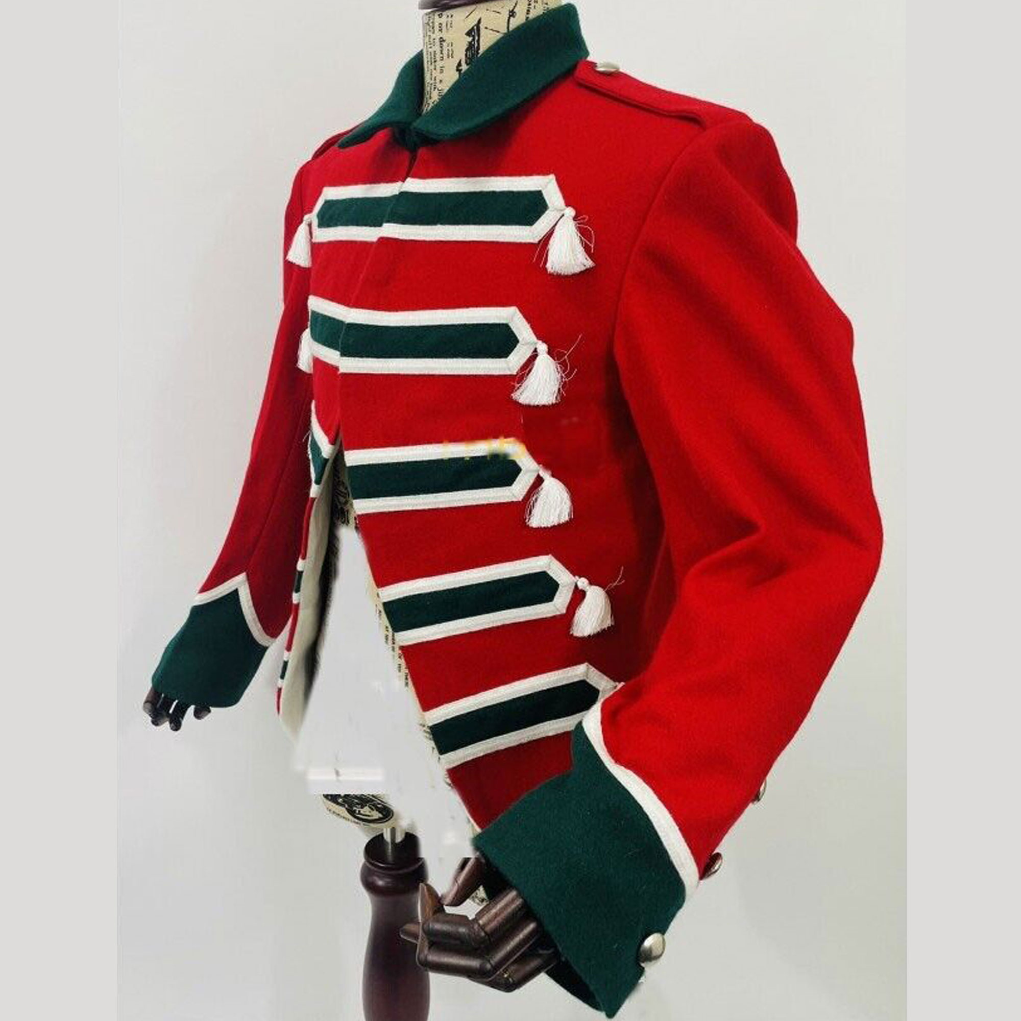 New 1776s 105th Regiment Of Foot Volunteers Of Ireland Red Wool Jacket