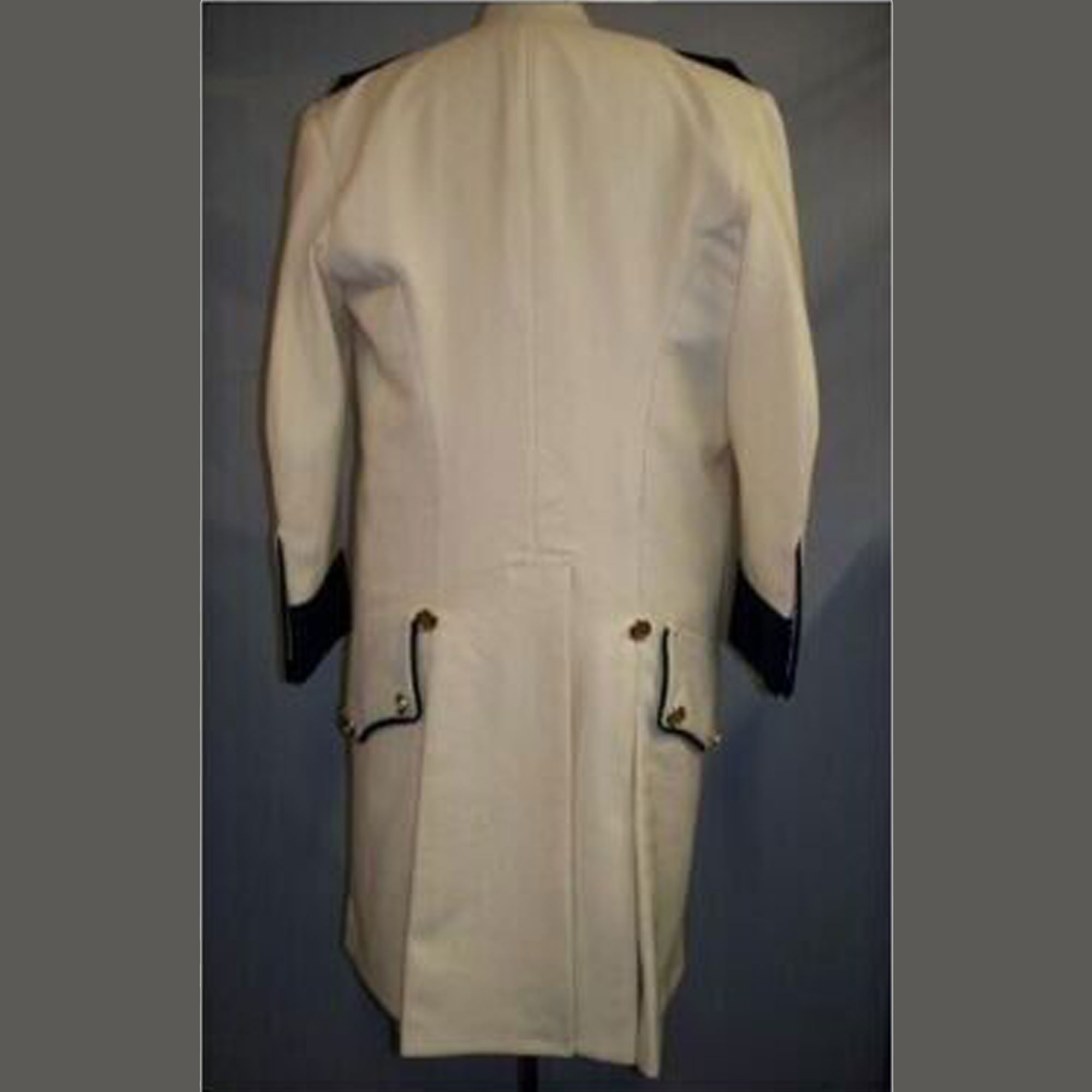 New French Regt Saintonge 1777 Off White Frock Lapel Style Wool Coat1