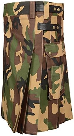 Scottish Camouflage Utility Kilt for Men