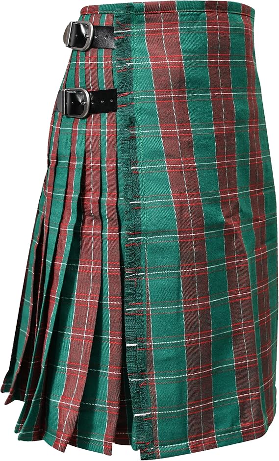 Traditional Tartan Kilt for Men I Polyviscose 8 Yard Scottish Mens Kilt