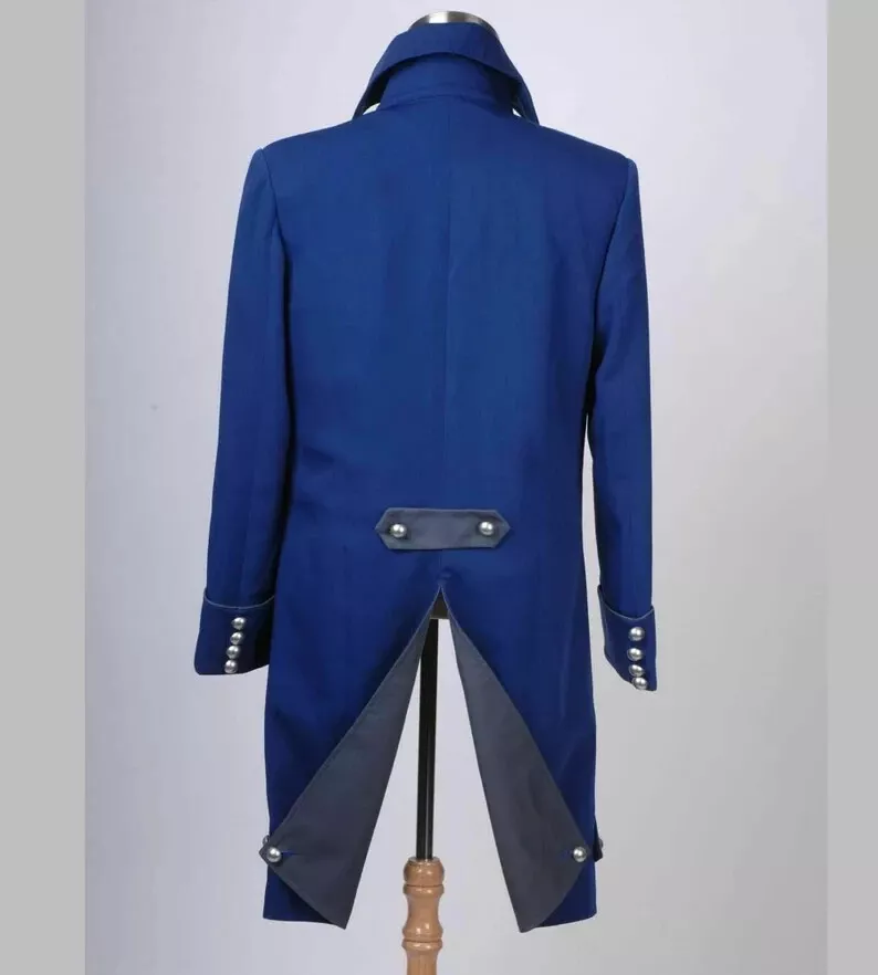 New Blue Military Musical Les Miserables Norm Lewis Javert Jacket Uniform Costum