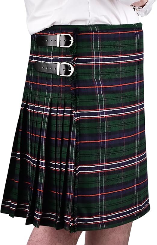 Kilt for Men I Scottish Tartan Kilt Polyviscose 8 Yard Traditional Mens Kilt