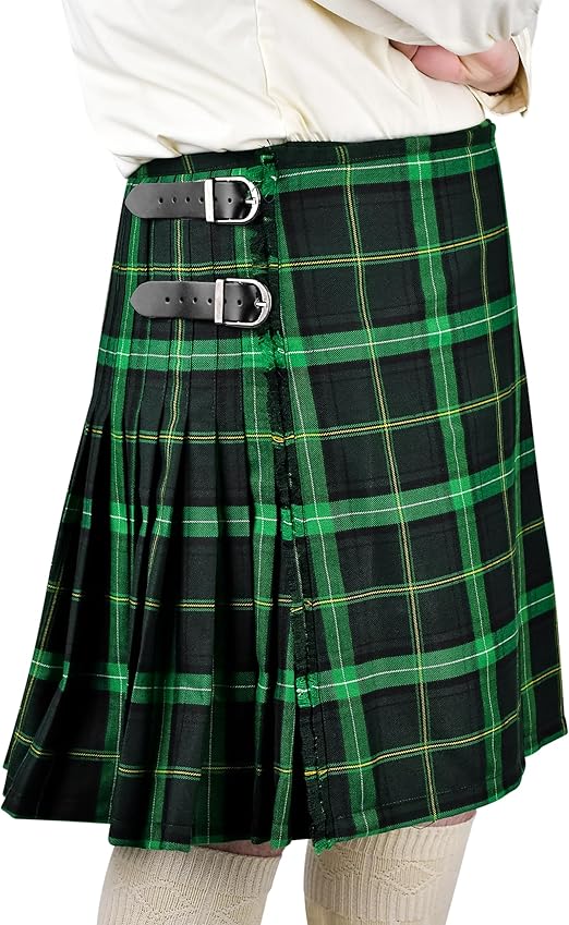 Kilt for Men Scottish Tartan Kilt Polyviscose 8 Yard Traditional Men's Kilt