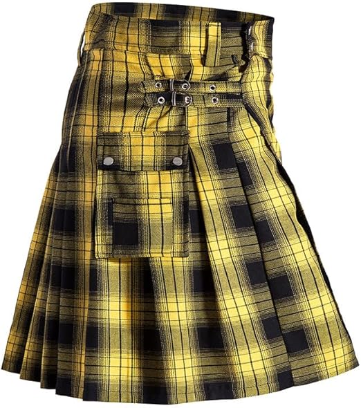 Scottish Tartan Kilt for Men Traditional Highland Utility Kilts