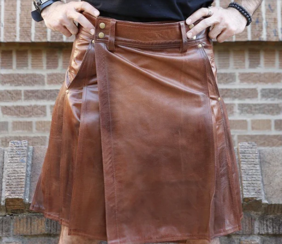 Scottish Ironclad Leather Kilt