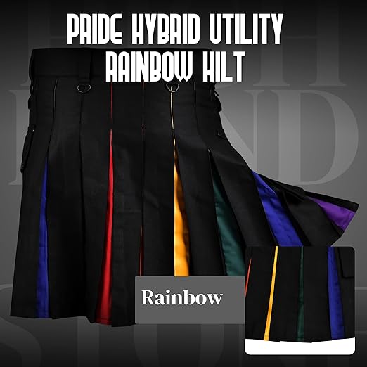 Hybrid Utility Kilts for Men Scottish Traditional Kilt with Flashes1